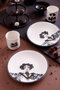 Hermia Juego de Cena de Porcelana de 4 Piezas Blanco